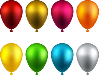 Set of realistic balloons.