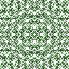 Green and White Circles Tiles Pattern Repeat Background