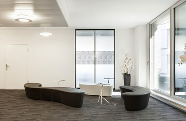 Interior, empty hall in modern building