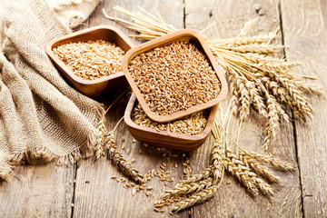 bowl of wheat grains