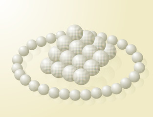 abstract composition of white balls