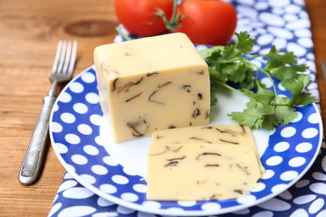 cheese with mushrooms