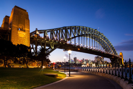 Sydney Harbour Bridge At Dusk