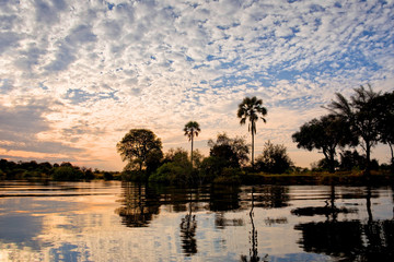 The Zambeze river at sunset, Zambia