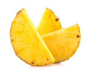 pineapple slices isolated on white