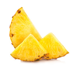 pineapple slices isolated on white