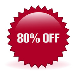 Eighty Percent Off Discount Sticker