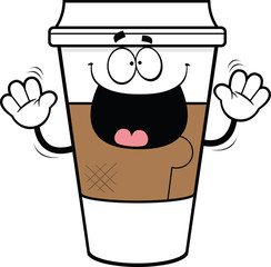 Cartoon Take Out Coffee Cup