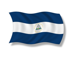 Illustration,Flagge von Nicaragua