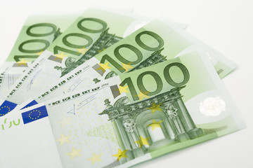 Euro-Banknoten , close up
