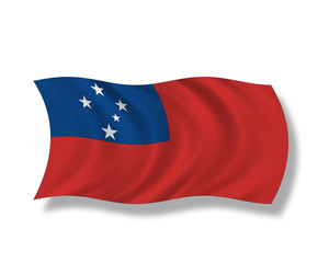 Illustration,Flagge von Samoa