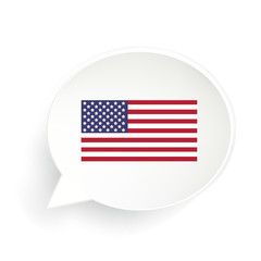USA Flag Speech Bubble
