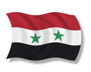 Naklejka premium Illustration,Flagge von Syrien