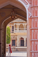 Decorated archway at the City Palace, Jaipur
