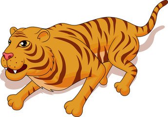 Aggresive tiger cartoon