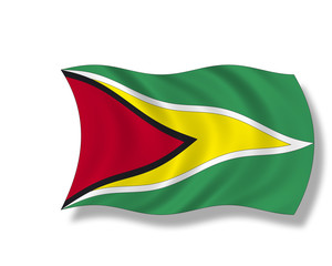 Illustration,Flagge von Guyana