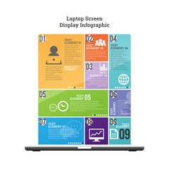 Laptop Screen Display Infographic