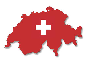 Kontur der Schweiz,in der Nähe