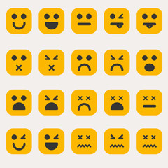 Obraz premium Set of different emoticons vector