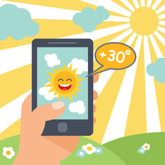 Weather smart phone sun