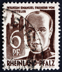 Postage stamp Rhine, Germany 1947 Wilhelm Emmanuel von Ketteler