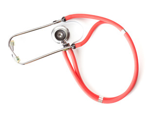 stethoscope isolated on white