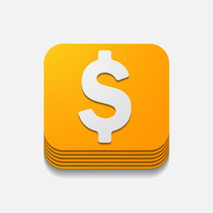 square button: money