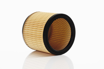 Staubsauger -Filter auf weißem Hintergrund