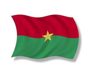 Illustration,Flagge von Burkina Faso