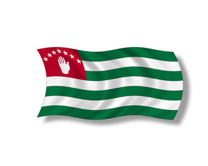 Naklejka premium Illustration,Flagge von Abchasien