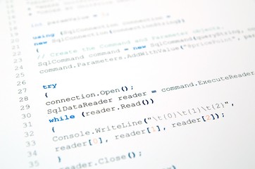 Obraz premium Code of php language on white background