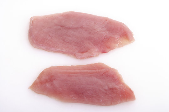 Rohes Turkey Schnitzel, erh&ouml;hte Ansicht