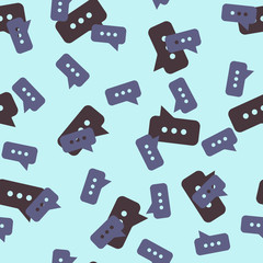 seamless background: bubble, speech, cloud