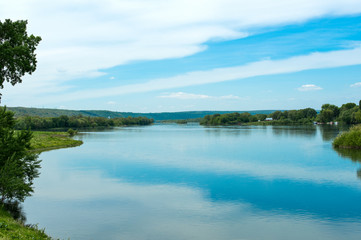 Obraz na płótnie Canvas spring landscape of the Dniester River