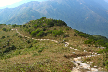 Fototapeta na wymiar Stone path in the mountains
