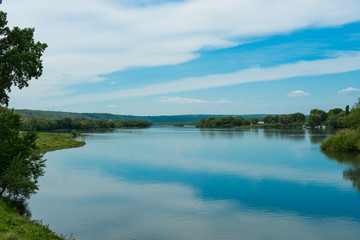 Naklejka na ściany i meble spring landscape of the Dniester River