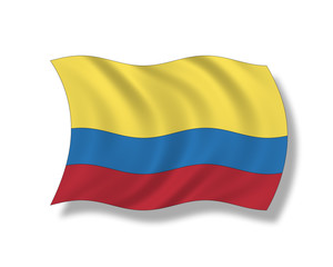 Illustration,Flagge von Kolumbien