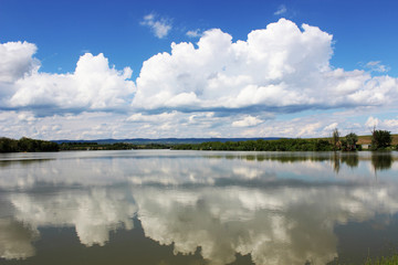 Cloud reflection on Borkovac Lake