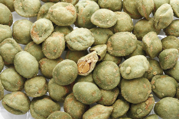 Wasabi,Erdnüsse,close up
