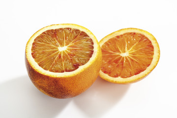 Geschnittene Orange , close-up