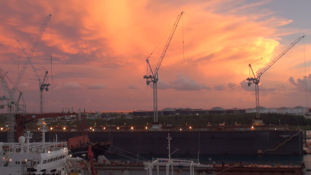 Bahamas - Freeport - Industrial Port - Ship In Dry Dock