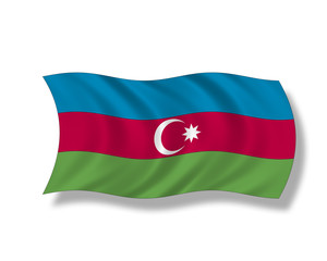 Obraz premium Illustration,Flagge von Aserbaidschan