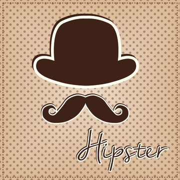 Bowler hat and mustache