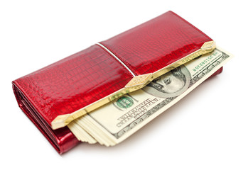 Money in the red purse
