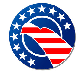 Patriotoc American emblem or badge