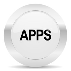apps silver glossy web icon