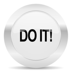 do it silver glossy web icon