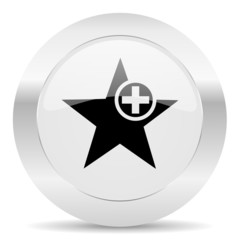 star silver glossy web icon