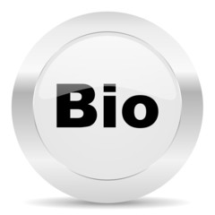 bio silver glossy web icon