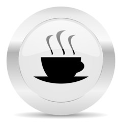 espresso silver glossy web icon
